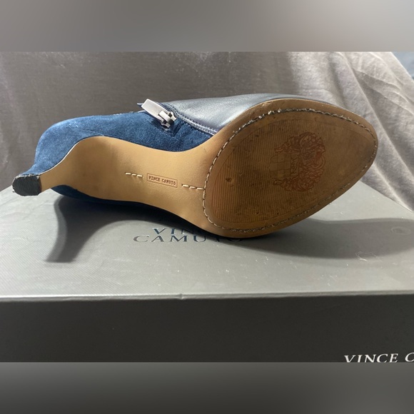 Vince Camuto Dark Navy Nappa/True Suede Bootie’s - Picture 6 of 9